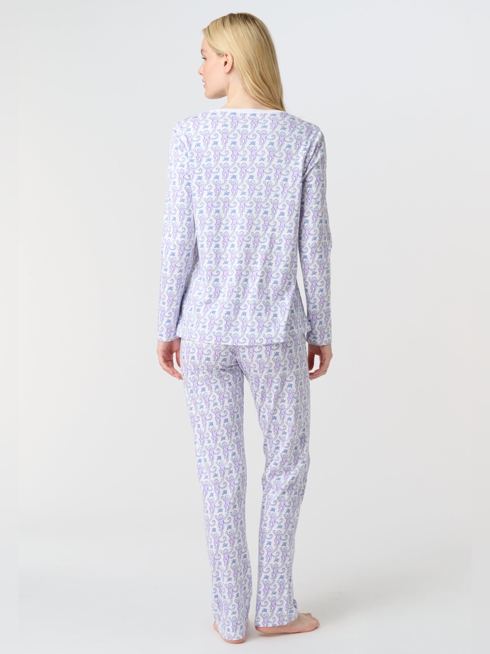Roller Rabbit Lavender Monkey Pajamas - Picture 5 of 11